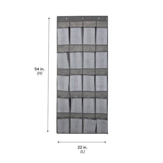 Simplify Heather Gray 20-Pocket Shoe Organizer
